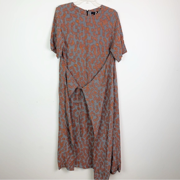 COS Printed Asymmetric Tie Midi Dress NEW - Picture 4 of 15